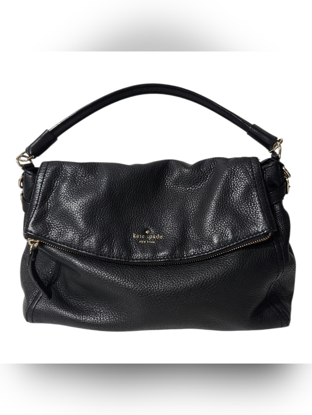 Kate Spade New York Cobble Hill Devin Black Pebbled Leather Shoulder Bag